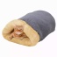 Grey - GOOPAWS 4 in 1 Self Warming Burrow Cat Bed, Pet Hideway Sleeping Cuddle Cave - 22