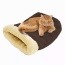 Coffee - GOOPAWS 4 in 1 Self Warming Burrow Cat Bed, Pet Hideway Sleeping Cuddle Cave - 22