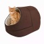 Coffee - GOOPAWS Cat Cave for Cat and Warming Burrow Cat Bed, Pet Hideway Sleeping Cuddle Cave - 18