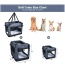 Grey - JESPET Soft Pet Crates Kennel, 3 Door Soft Sided Folding Travel Pet Carrier with Straps and Fleece Mat for Dogs, Cats, Rabbits, Indoor/Outdoor Use with Grey, Blue & Beige, Black - 36