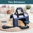 Blue Grey - JESPET Soft-Sided Kennel Pet Carrier for Small Dogs, Cats, Puppy, Airline Approved Cat Carriers Dog Carrier Collapsible, Travel Handbag & Car Seat - 16