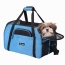 Turquoise Blue - JESPET Soft-Sided Kennel Pet Carrier for Small Dogs, Cats, Puppy, Airline Approved Cat Carriers Dog Carrier Collapsible, Travel Handbag & Car Seat - 17