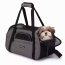 Smoke Grey - JESPET Soft-Sided Kennel Pet Carrier for Small Dogs, Cats, Puppy, Airline Approved Cat Carriers Dog Carrier Collapsible, Travel Handbag & Car Seat - 19