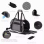 Smoke Grey - JESPET Soft-Sided Kennel Pet Carrier for Small Dogs, Cats, Puppy, Airline Approved Cat Carriers Dog Carrier Collapsible, Travel Handbag & Car Seat - 19