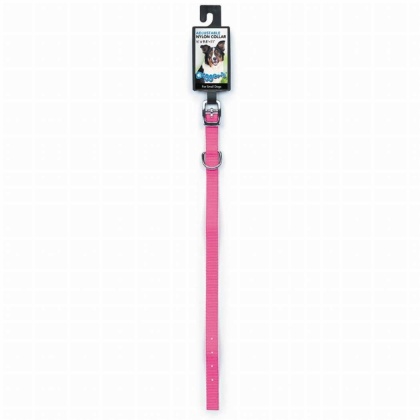 Neon Pink - DGR 1/2in Nylon Collar 16in Neon Pink - 16in