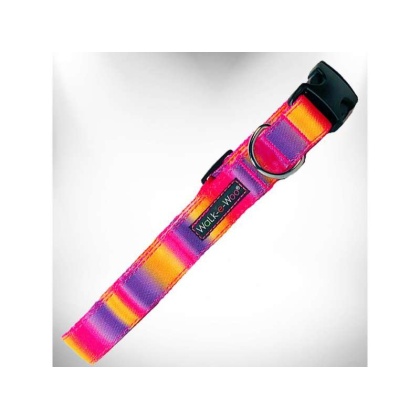 Pink/Purple - Tie Dye Dog Collars - XL 1.5\