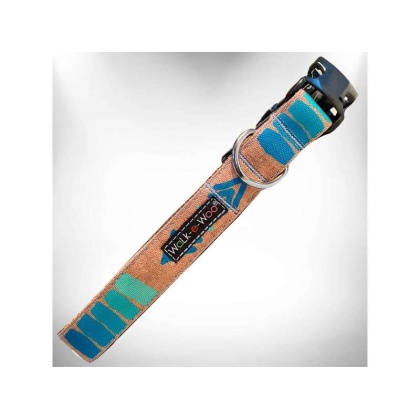 Teal - Tribal Dog Collars - XL 1.5\