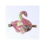 Beaded Sequin Swan Hairclip