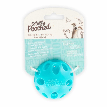 Teal - Totally Pooched Huff\'n Puff Ball Rubber  - 2.5\