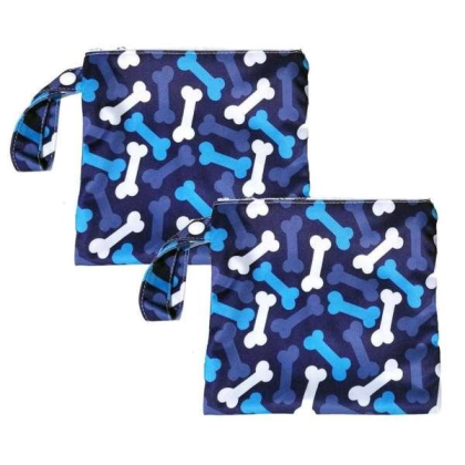 Blue - Blue Bone Yucky Puppy Dog Poop Bag Holders- Extra Large Size - 6.75x9.25