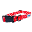 Paw Prints & Hearts Red - Cutie Ties Fun Design Dog Collar - Large
