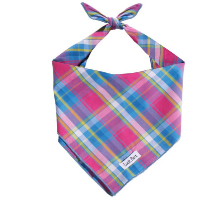Colorful Plaid - Colorful Plaid Bandana - Small