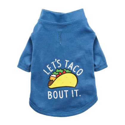 Blueberry Blue - The Essential T-Shirt - Let\'s Taco Bout It - Large