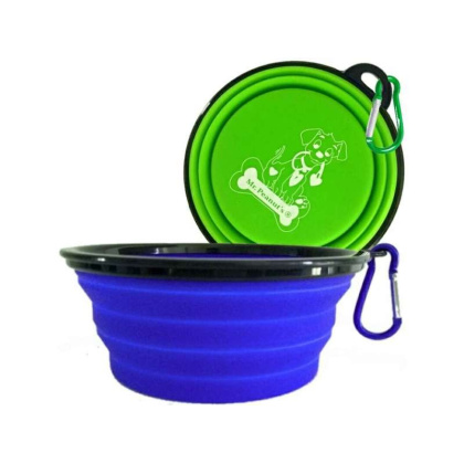 Collapsible Silicone Travel Bowls - XL 34oz (for Larger Pets)