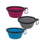 Mr. Peanut's Collapsible Silicone Bowls with Color Matched Carabiner Clips - XL 25 oz