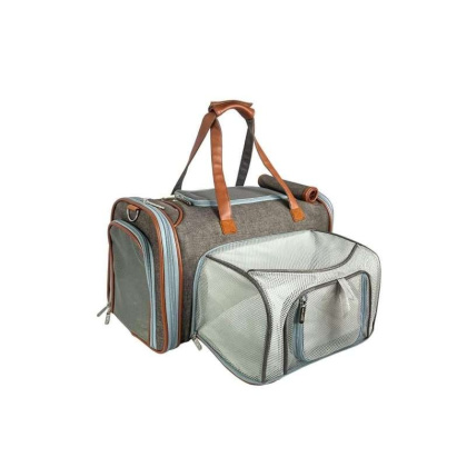 Charcoal Ash - Mr. Peanut\'s Gold Series Mini Size Expandable Pet Carrier - 16 in L x 10 in W x 10 in H