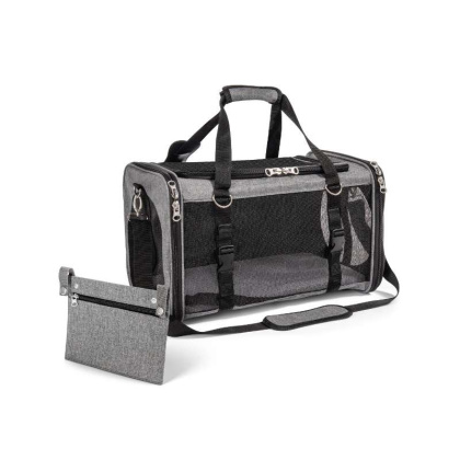 Platinum Gray - Mr. Peanut\'s Parisian Series Airline Capable Soft Sided Pet Carrier - 18 in L x 11 in W x 12H