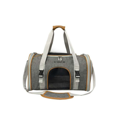 Snowflake Gray - Mr. Peanut\'s Platinum Series Expandable Pet Carrier - 18inLx10.5inWx11inH