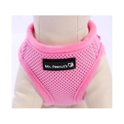 Pink - Mr. Peanut\'s PupTrek Small Dog/Cat Soft Mesh Step In Harness Vest - XSmall