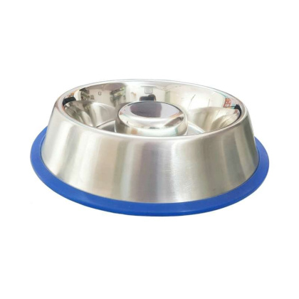 Mr. Peanut\'s Slow Feed Anti Bloat Dog Bowl with Bonded Silicone Base - Small