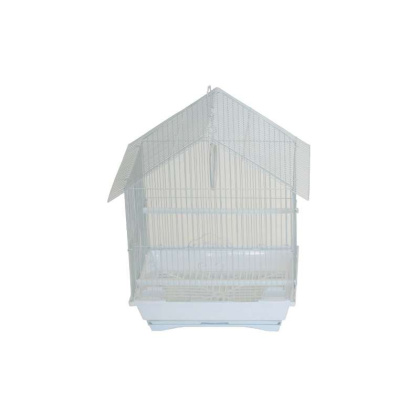 White - YML House Top Style Parakeet Cage - 13.3\