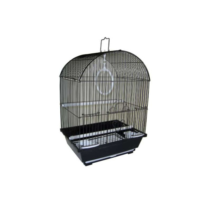 black - YML Round Top Style Parakeet Cage - 13.3\