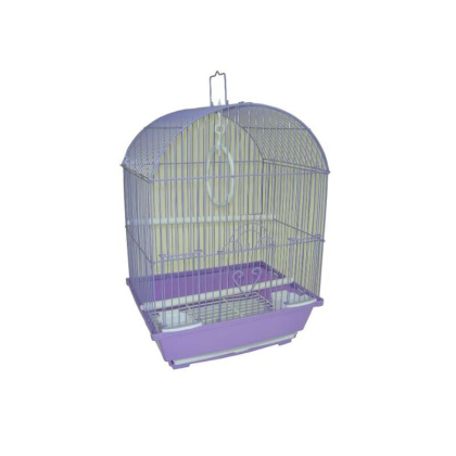 purple - YML Round Top Style Parakeet Cage - 11 x 9 x 16