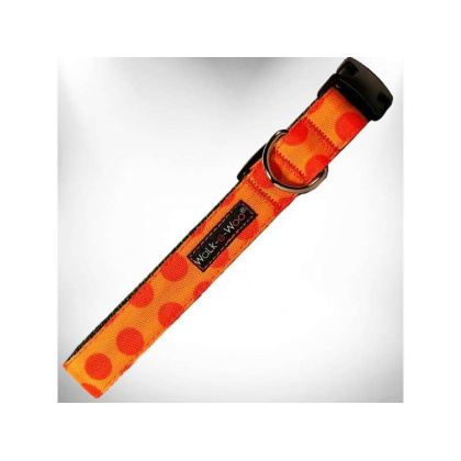 Orange - Polka Dot Dog - Monotone Collars - L 1\