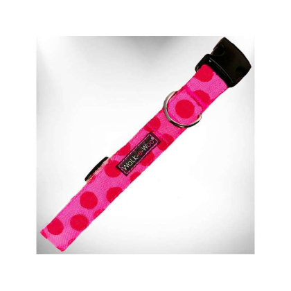 Pink - Polka Dot Dog - Monotone Collars - L 1\