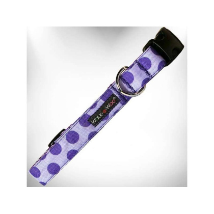 Purple - Polka Dot Dog - Monotone Collars - L 1\