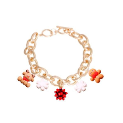 GOLD - Holiday Charm Dog Necklace - 10\