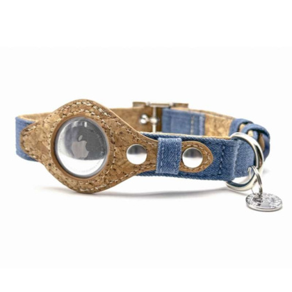 Denim & Cork - Apple Airtag Collar - Meduim