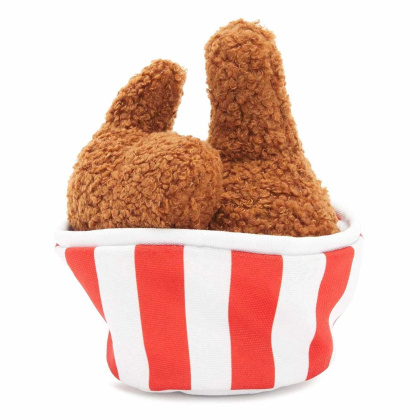 BARK Bucket O\' Fried Licken Chicken Plush Dog Toy Small/Medium