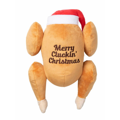 FuzzYard Merry Cluckin\' Christmas Plush Dog Toy  - L