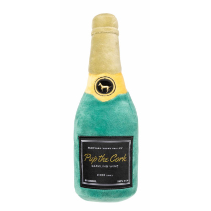FuzzYard Pup The Cork Sparkling Wine Plush Dog Toy