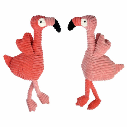 Multipet Corduroy Flamingo Plush Dog Toy 17\
