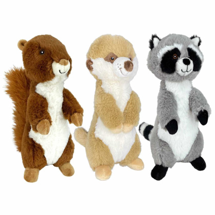 Multipet Eco Prairie Dog Plush Dog Toy Assorted Animals 9.5\