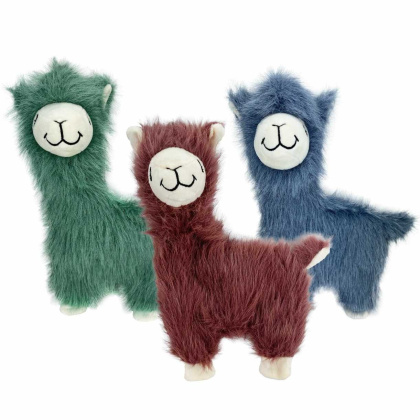 Multipet Fuzzy Llama Plush Dog Toy Assorted Colors 12\