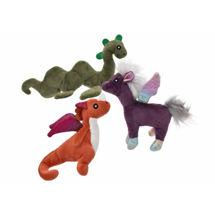 Multipet Mythical Creatures Plush Dog Toy Assorted Animals  - Mini 5\