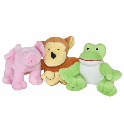 Multipet Puppy Buddies Plush Dog Toy Assorted Animals 5\
