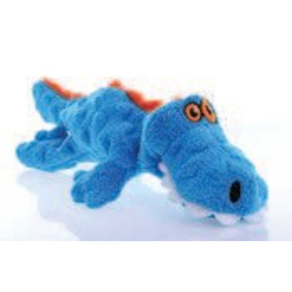 Blue - goDog Just For Me Gator w/Chew Guard Plush Dog Toy